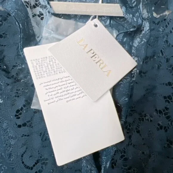 LA PERLA Women's Tree OF Life Satin Silk Georgette Lace Nightwear. - Picture 2 of 6